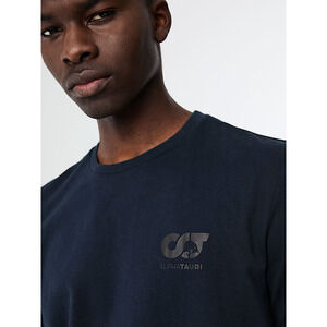 AlphaTauri Shirt Mens XL Black Logo Graphic Cotton Red Bull F1 Crewneck Tee